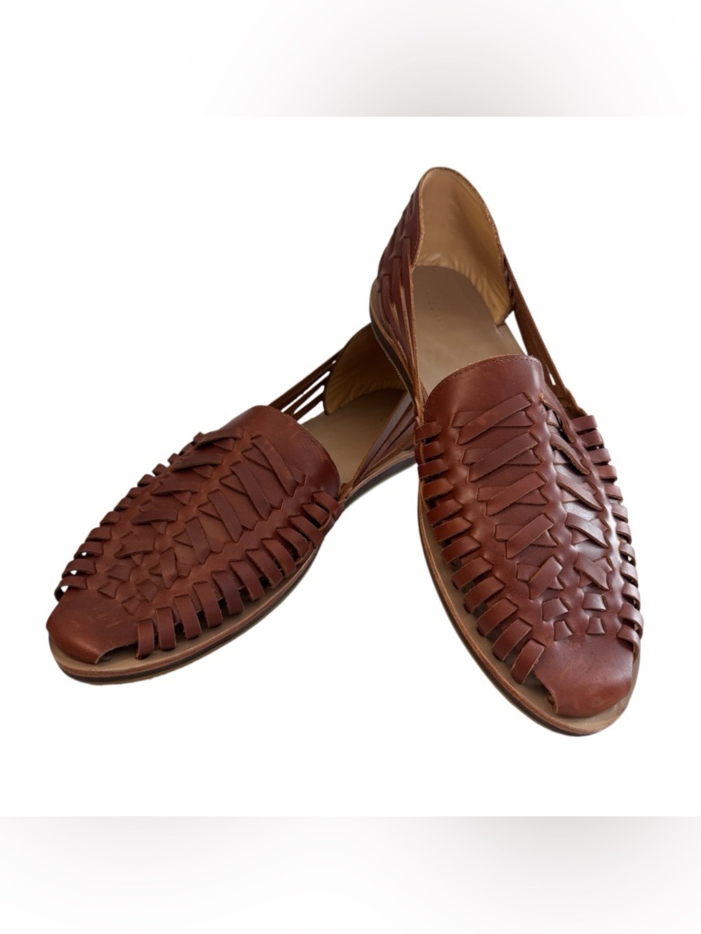 Nisolo Men’s Huarache Sandal in Brandy Closed Toe Leather Slip-On Sz 13 NIB